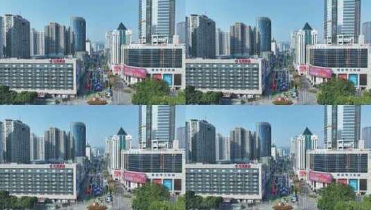 深圳赛格广场大厦航拍华强电子世界城市风光高清在线视频素材下载