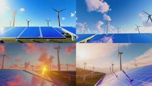 绿色新能源太阳能发电高清在线视频素材下载