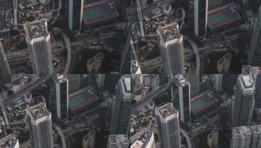 航拍城市高楼大厦商业素材高清在线视频素材下载