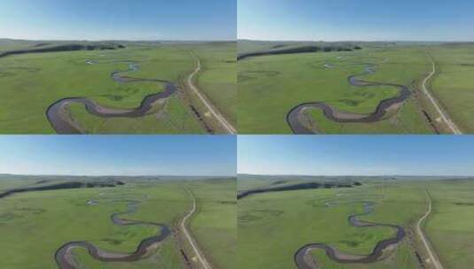 呼伦贝尔草原莫日格勒河风光1254高清在线视频素材下载