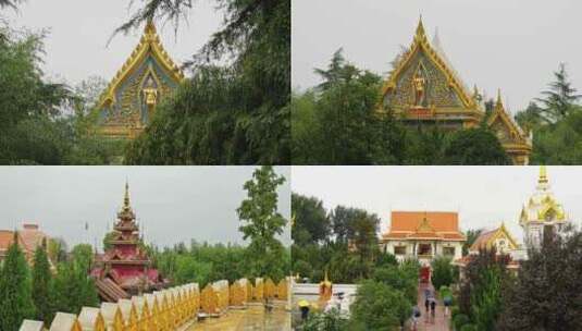 雨天白马寺高清在线视频素材下载