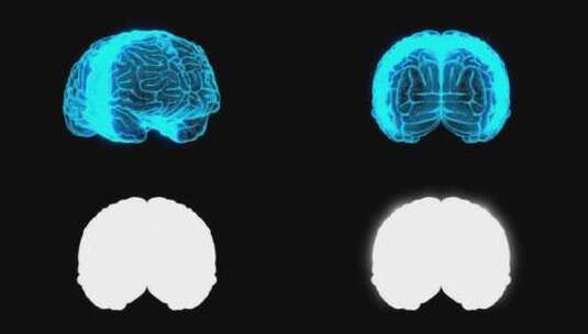 三维大脑和生命体征的统计数据神经学高清在线视频素材下载