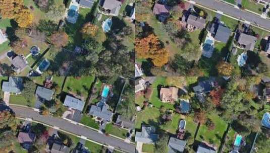 几个屋顶景观的房子位于新泽西州的一个美国高清在线视频素材下载
