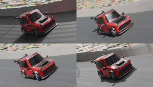 赛车循环3D令人满意的动画高清在线视频素材下载