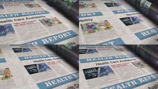 保健可用性报纸印刷机高清在线视频素材下载