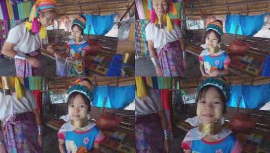 泰国北部乃梭村村民小孩.mov高清在线视频素材下载