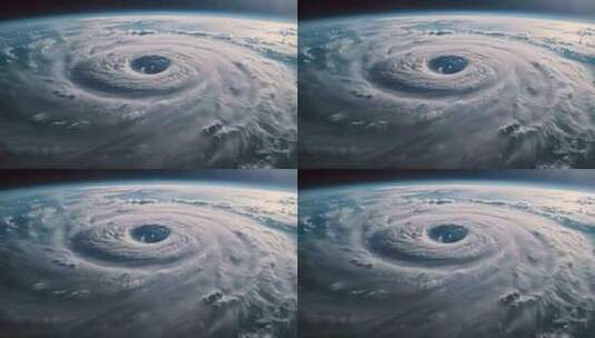 从太空看到的飓风高清在线视频素材下载