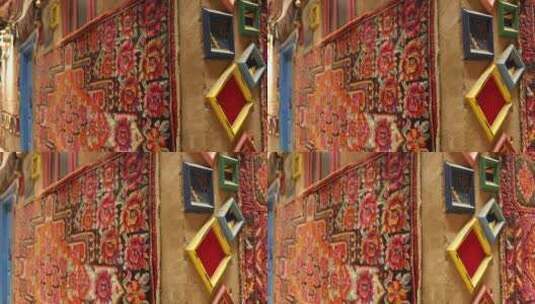 新疆喀什古城异域风情装饰高清在线视频素材下载