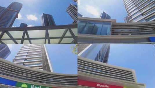 城市高楼大厦唯美空镜头高清在线视频素材下载