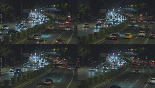 公路夜景城市深圳罗湖道路夜晚C0365高清在线视频素材下载