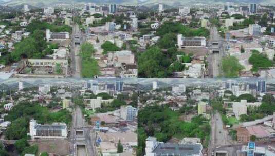特古西加尔巴鸟瞰城市景观高清在线视频素材下载
