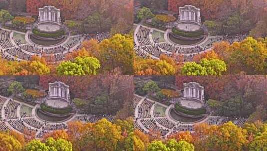 南京钟山风景区音悦台秋景高清在线视频素材下载