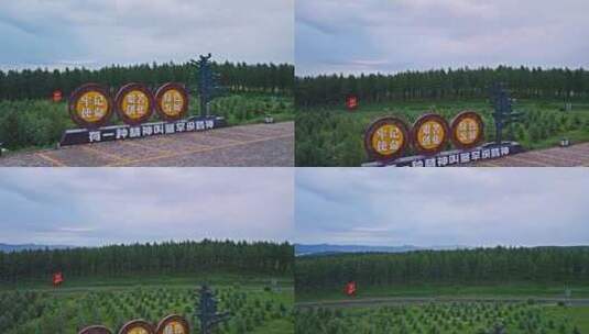 航拍塞罕坝机械林场塞罕坝精神高清在线视频素材下载