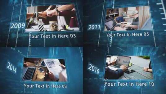 科技感幻灯片商业公司宣传AE模板高清AE视频素材下载
