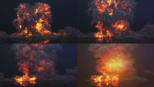 火 烟雾 爆炸 logo 展示演绎 震撼的高清AE视频素材下载