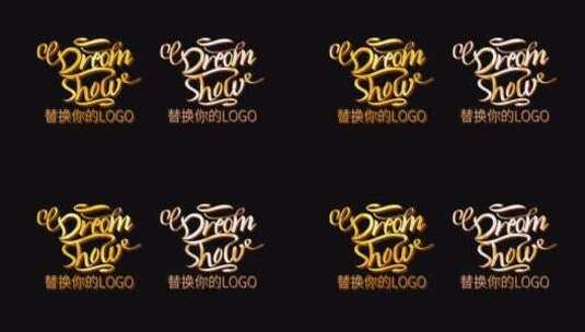 2款金色纹理logo金色logo黄金纹理高清AE视频素材下载