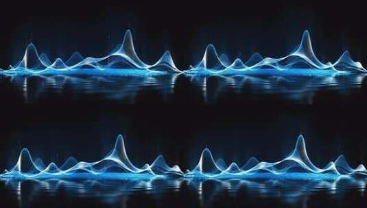 蓝色动感光线波浪效果高清在线视频素材下载