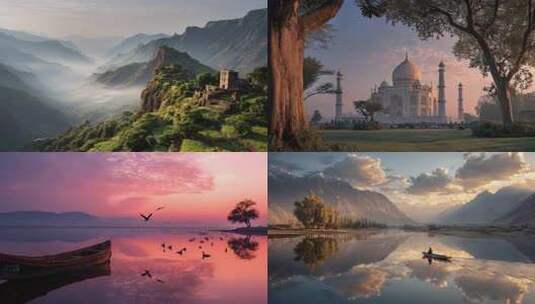 印度风光印度恒河新德里高清在线视频素材下载