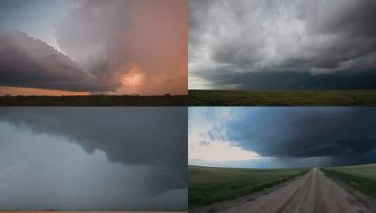 狂风暴雨风卷残云高清在线视频素材下载