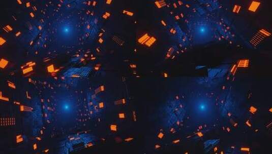 科技感光影隧道穿梭画面高清在线视频素材下载