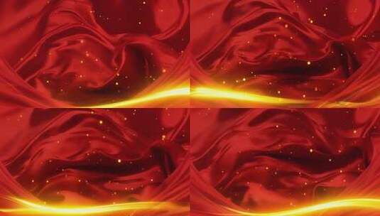 4k红色主题背景丝绸背景高清在线视频素材下载