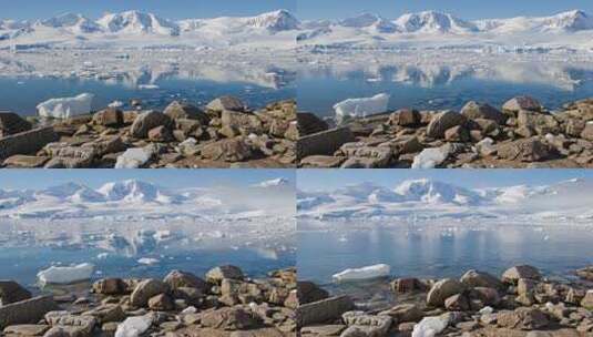 冰川湖时间推移南极洲北极洲温室效应高清在线视频素材下载
