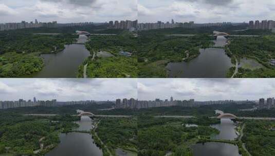 贵州贵阳百花湖自然风光和都市交通高清在线视频素材下载