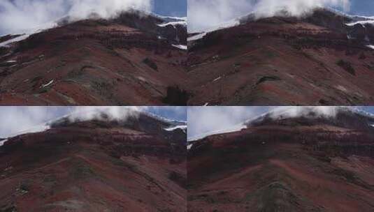南美洲厄瓜多尔钦博拉索火山的鸟瞰图高清在线视频素材下载