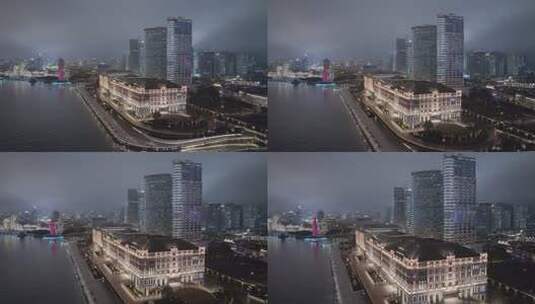 上海城市风光世界会客厅建筑夜景高清在线视频素材下载