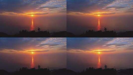 大海上的日落唯美画面高清在线视频素材下载