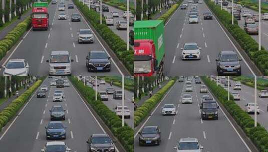 城市道路交通车流高清在线视频素材下载