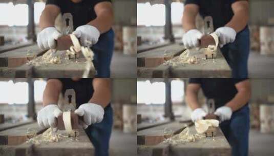 非遗手工家具白蜡杆家具制作高清在线视频素材下载