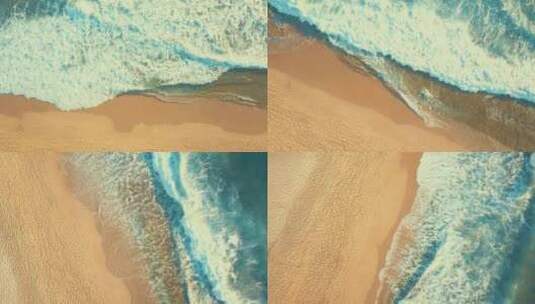 西班牙海滩的无人机视图。高清在线视频素材下载