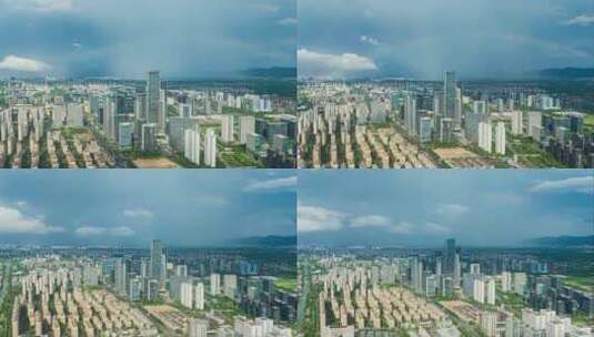 杭州未来科技城板块彩虹高清在线视频素材下载