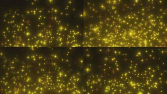 发光粒子 萤光 精灵 舞台科技背景 金色星星高清在线视频素材下载