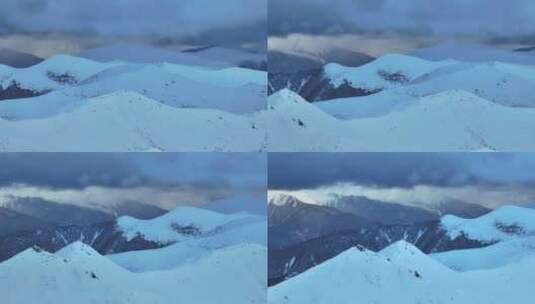 航拍西藏林芝冬季雪山风光高清在线视频素材下载