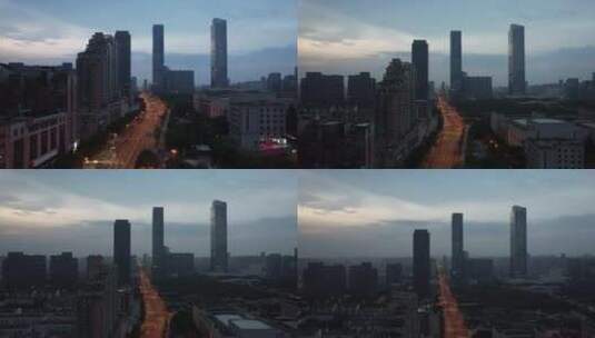 江苏无锡城市风光清晨高清在线视频素材下载