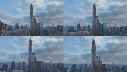 中国平安大厦logo蓝天高清在线视频素材下载