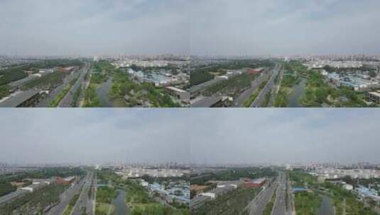 河南开封城市建设航拍高清在线视频素材下载