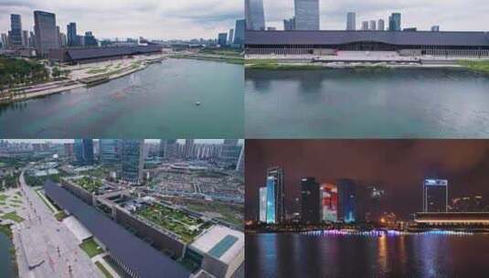 中国西部国际博览城天府国际会议中心高清在线视频素材下载