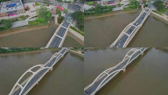 航拍福州解放大桥高清在线视频素材下载