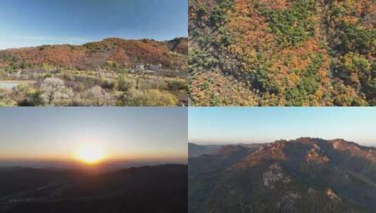千山风景区秋景航拍合集高清在线视频素材下载