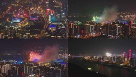 航拍广西南宁青运会开幕式高清在线视频素材下载