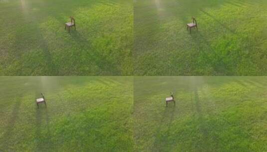 草地光影座椅意境空镜高清在线视频素材下载