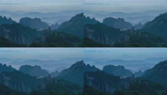安徽黄山风景区水墨风云雾延时高清在线视频素材下载