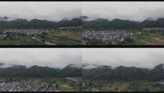 皖南黄山黟县乡村无人机航拍4k宣传片高清在线视频素材下载
