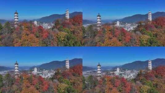 台州临海台州府城巾山塔群高清在线视频素材下载