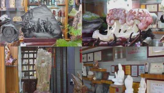 泉州惠安石雕作品高清在线视频素材下载