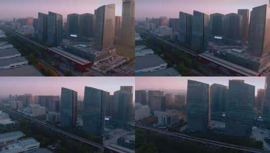 北京大族广场航拍高清在线视频素材下载