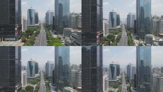 福建福州城市高楼商务建筑航拍高清在线视频素材下载